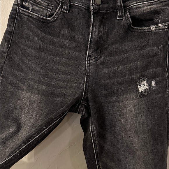 Flying Monkey Black Distressed Jeans Size 27 - Picture 2 of 5
